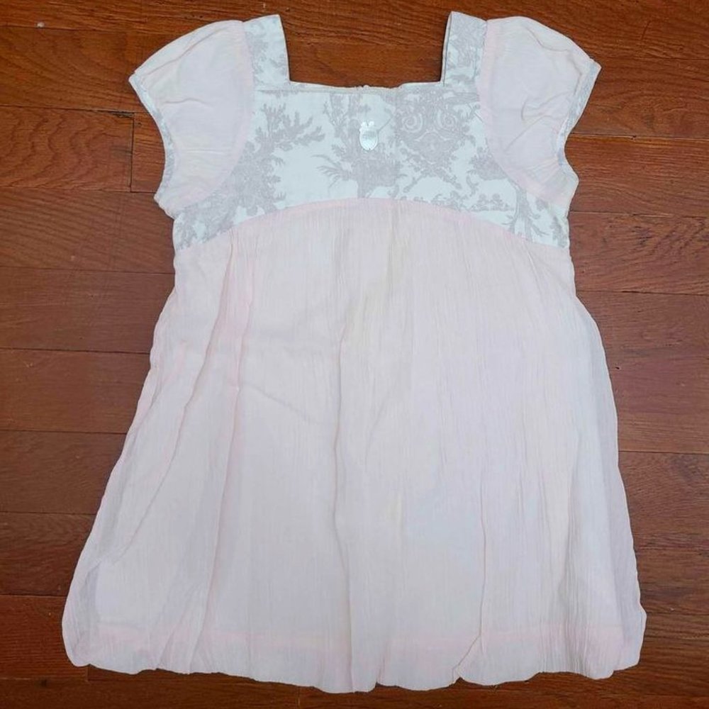 Baby Dior Girl's Light Pink Cotton Dress 24m with Dior Logo